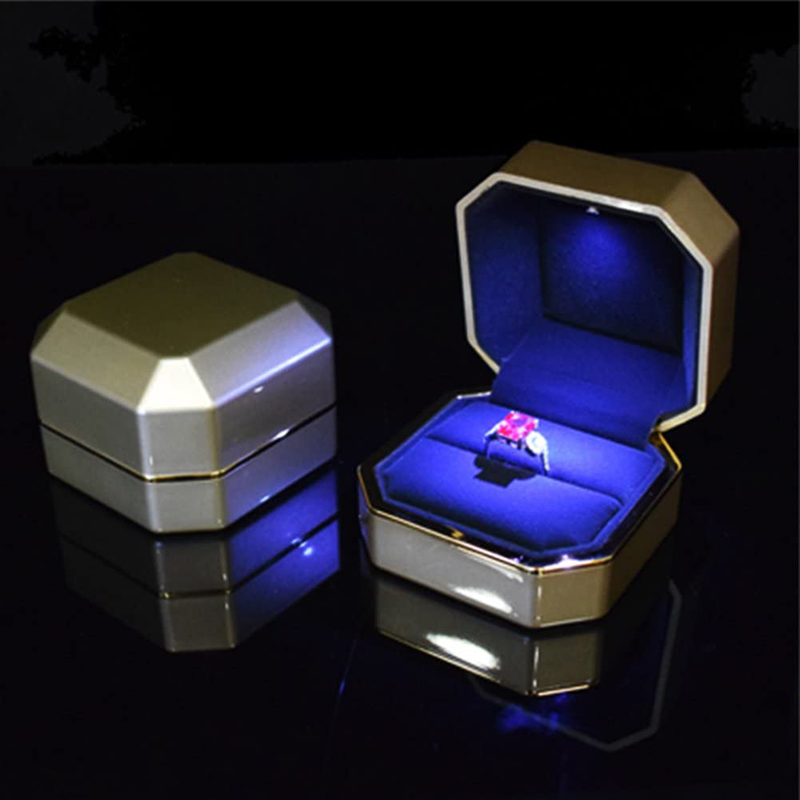 Lüks yüzük kutusu kare kadife  - Velvet Ring Box Led Light Proposal incelemesi ve fiyatı
