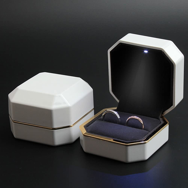 Lüks yüzük kutusu kare kadife  - Velvet Ring Box Led Light Proposal incelemesi ve fiyatı