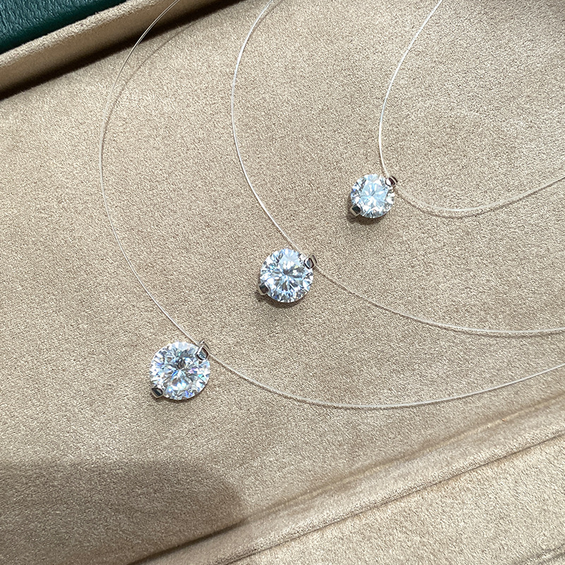 0.5/1/2 karat Tektaş Mozanit E - Moissanite Pendant Necklace Solitaire incelemesi ve fiyatı