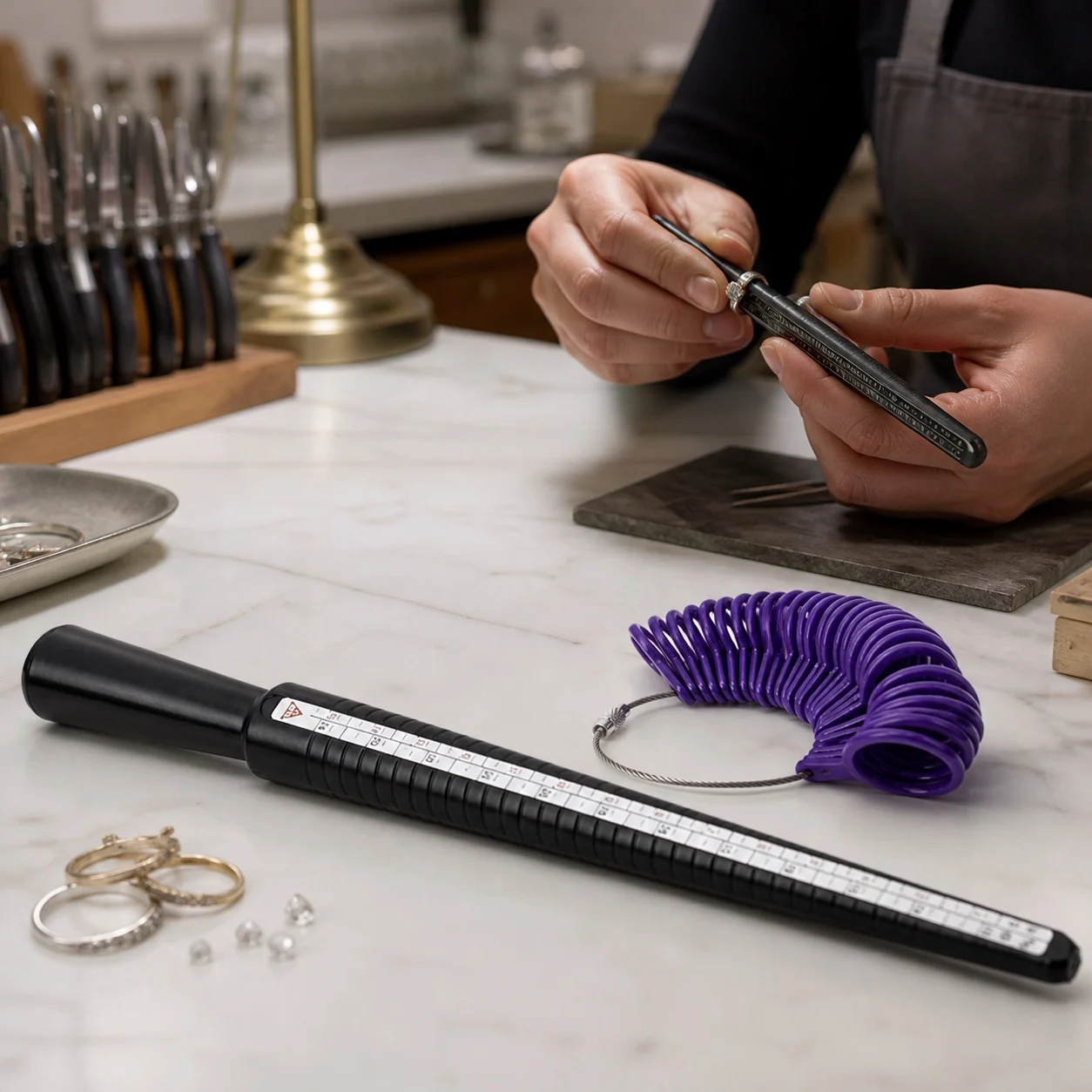Mücevher Aletleri Yüzük Ölçüsü - Ring Sizer Measuring Tool Mandrel Set incelemesi ve fiyatı