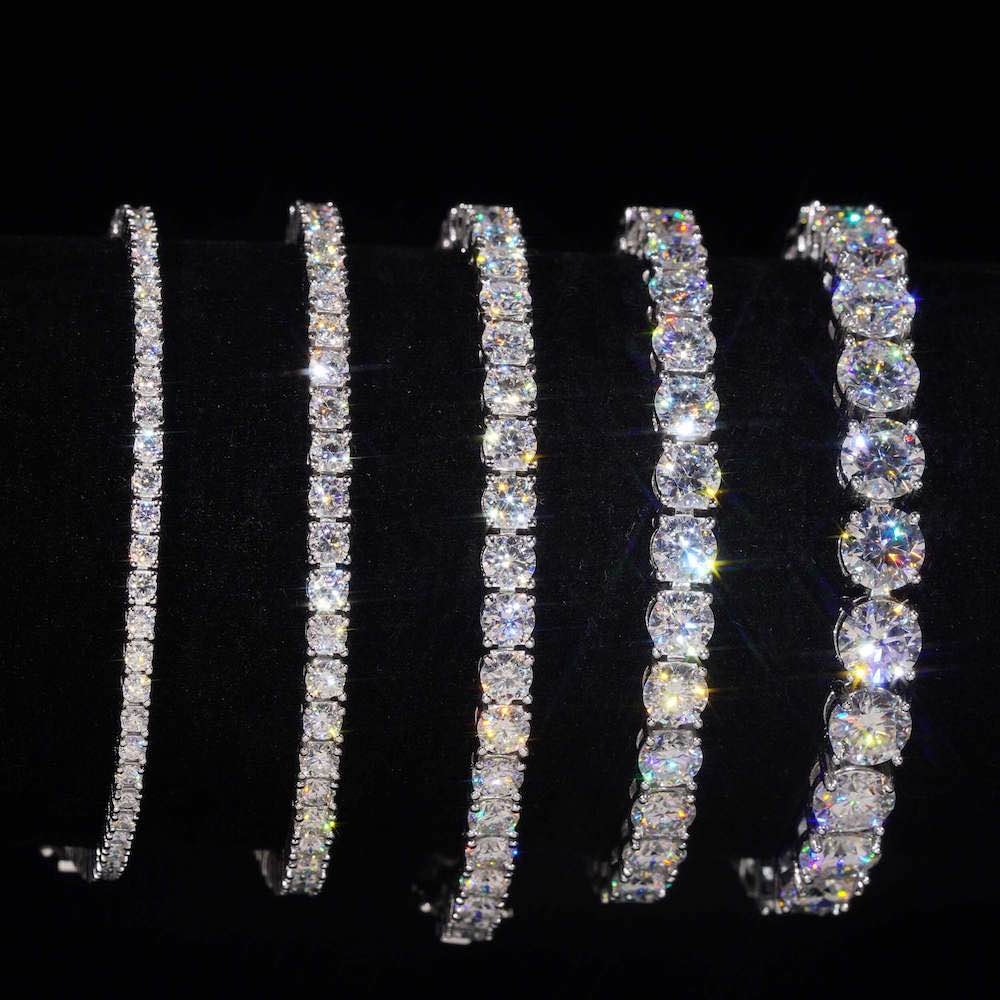 925 VVS Moissanit Tenis Zincir - Moissanite Tennis Bracelet 925 Sterling incelemesi ve fiyatı